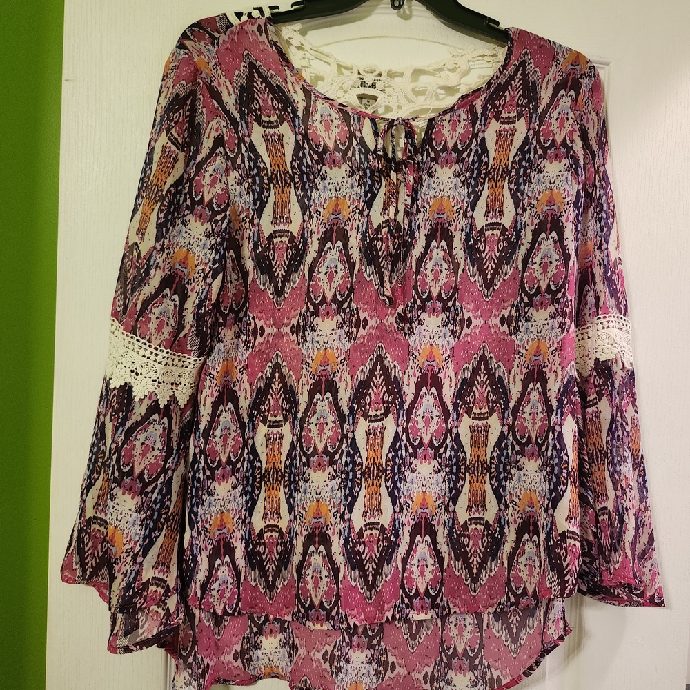 Como Vintage Multicolor Boho Blouse